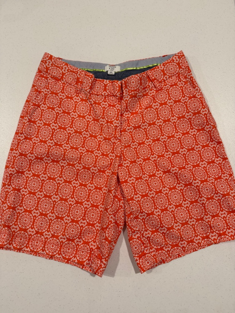 Crown & Ivy Medallion Print Bermuda Shorts